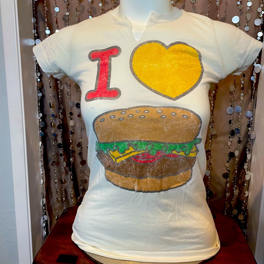 Hamburger Short Sleeve Tee SMALL - Local Celebrity “2010’s Vintage”
